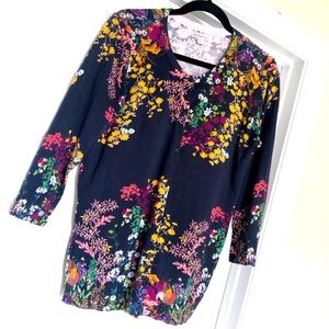 Floral Navy Blue Cardigan